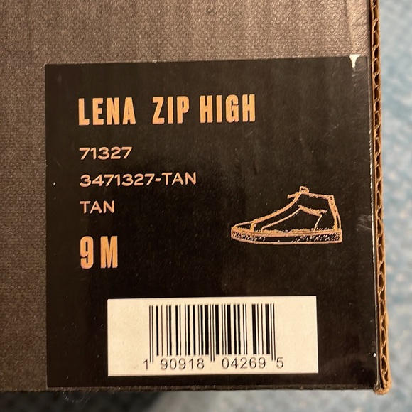 Frye Lena Hightop Zip Sneaker, Tan, Size 9 - Picture 7 of 7